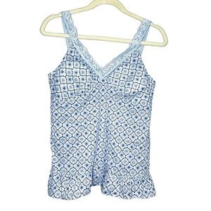 NWT L.e.i Deadstock Y2K Lace Trim Tellulah Padded Cup Cami Tank Top Medium